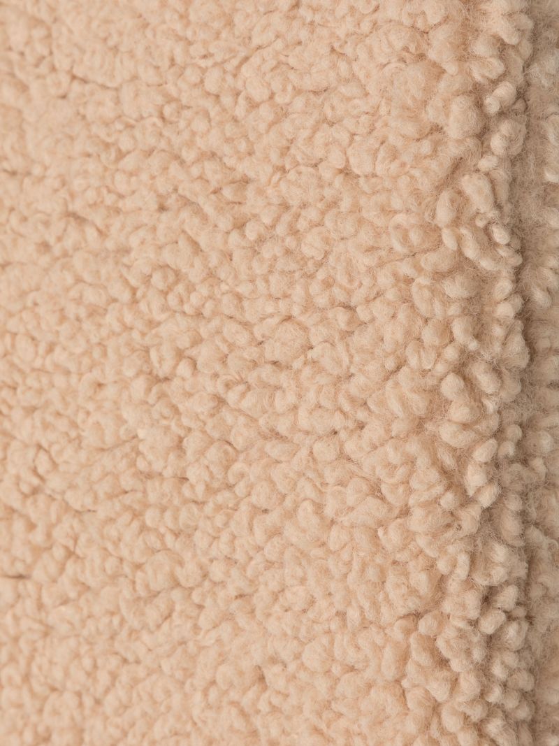 Neutral Faux-shearling Scarf