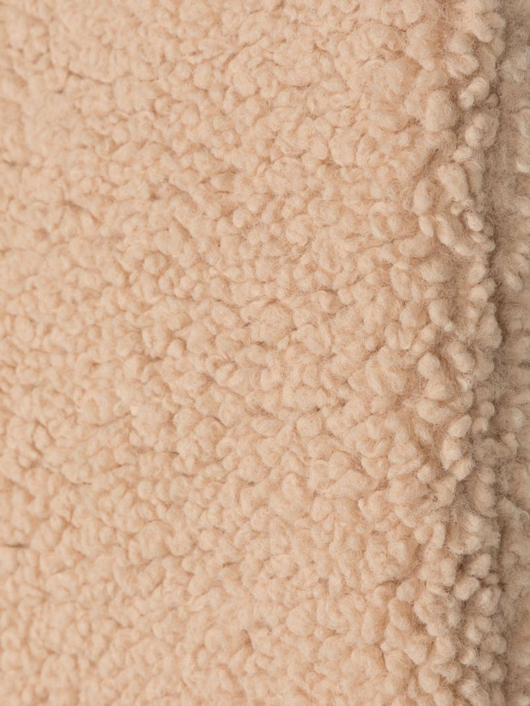 Neutral Faux-shearling Scarf