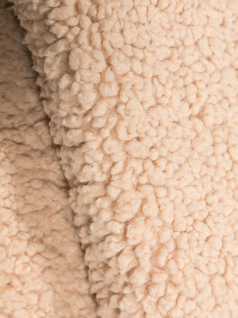 Neutral Faux-shearling Scarf