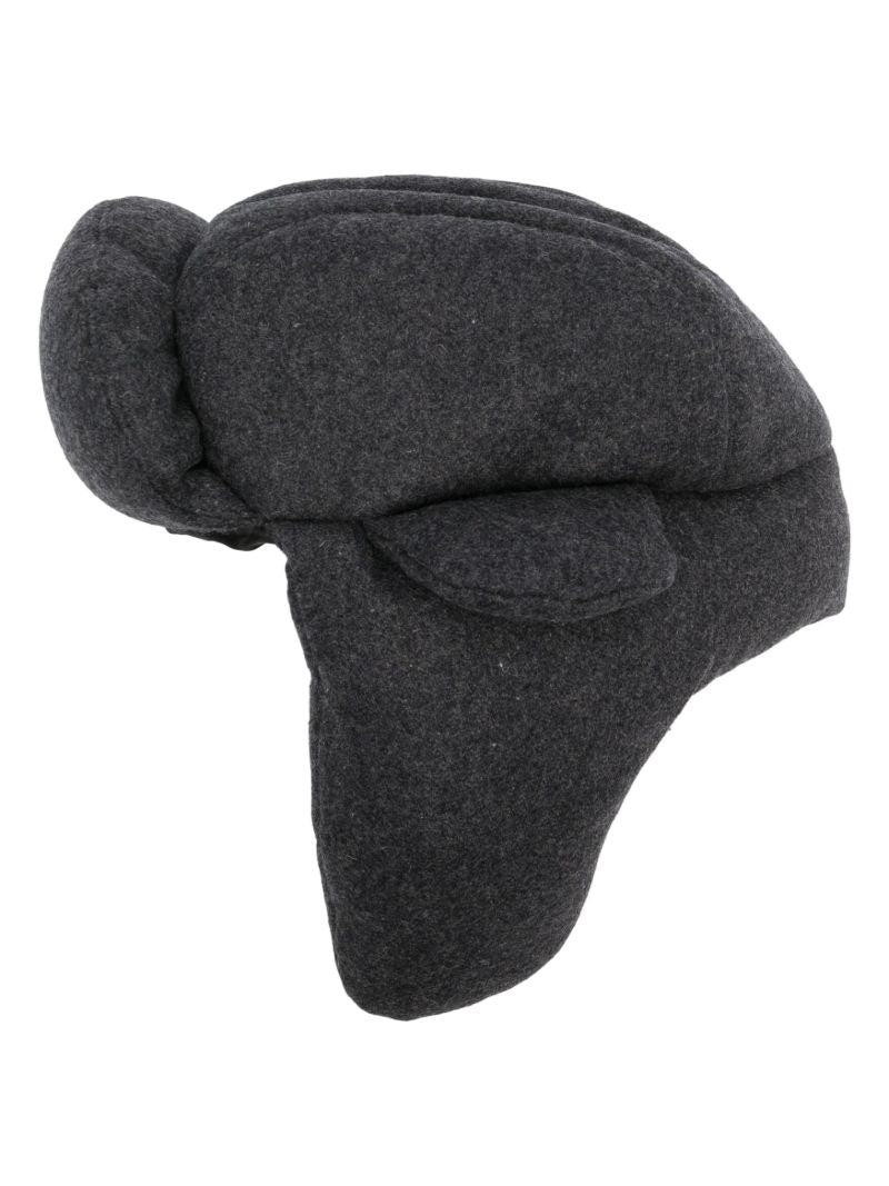 Grey Padded Aviator Hat