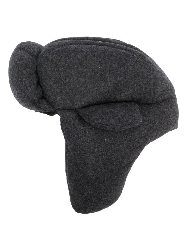 Grey Padded Aviator Hat