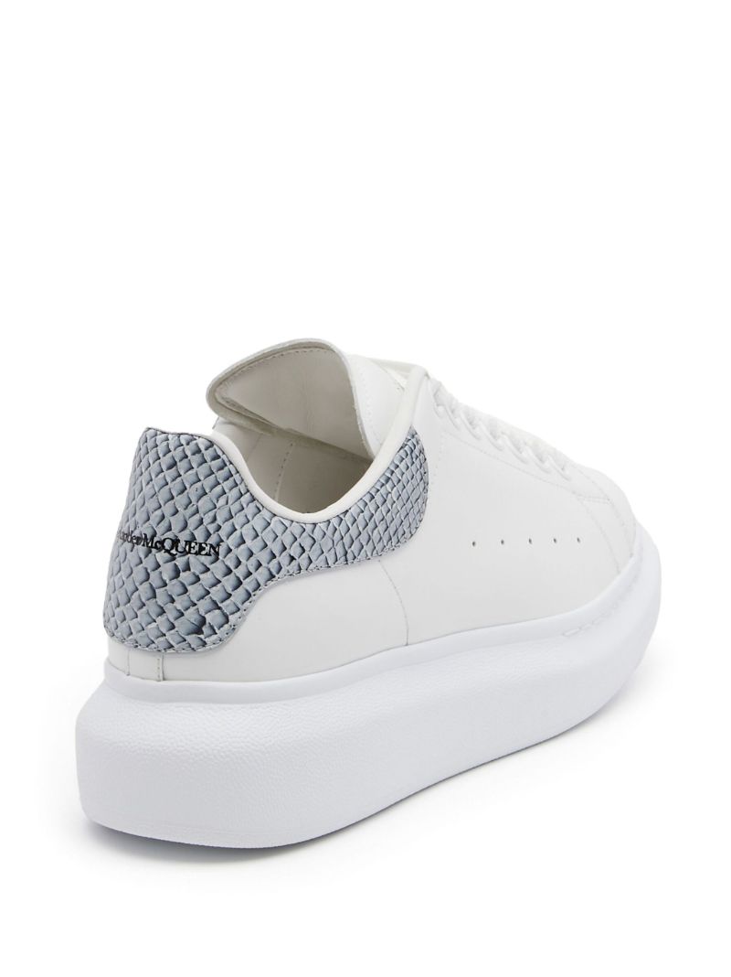 White Oversized Leather Sneakers
