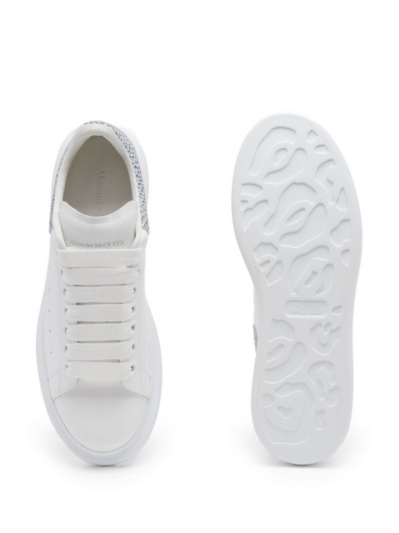 White Oversized Leather Sneakers