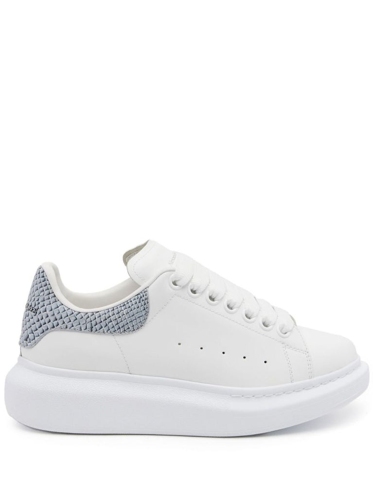 White Oversized Leather Sneakers