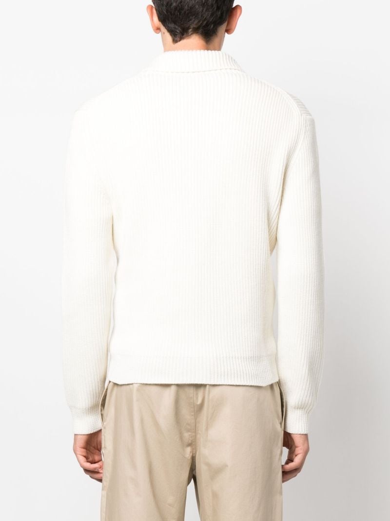 White Shawl-collar Cardigan