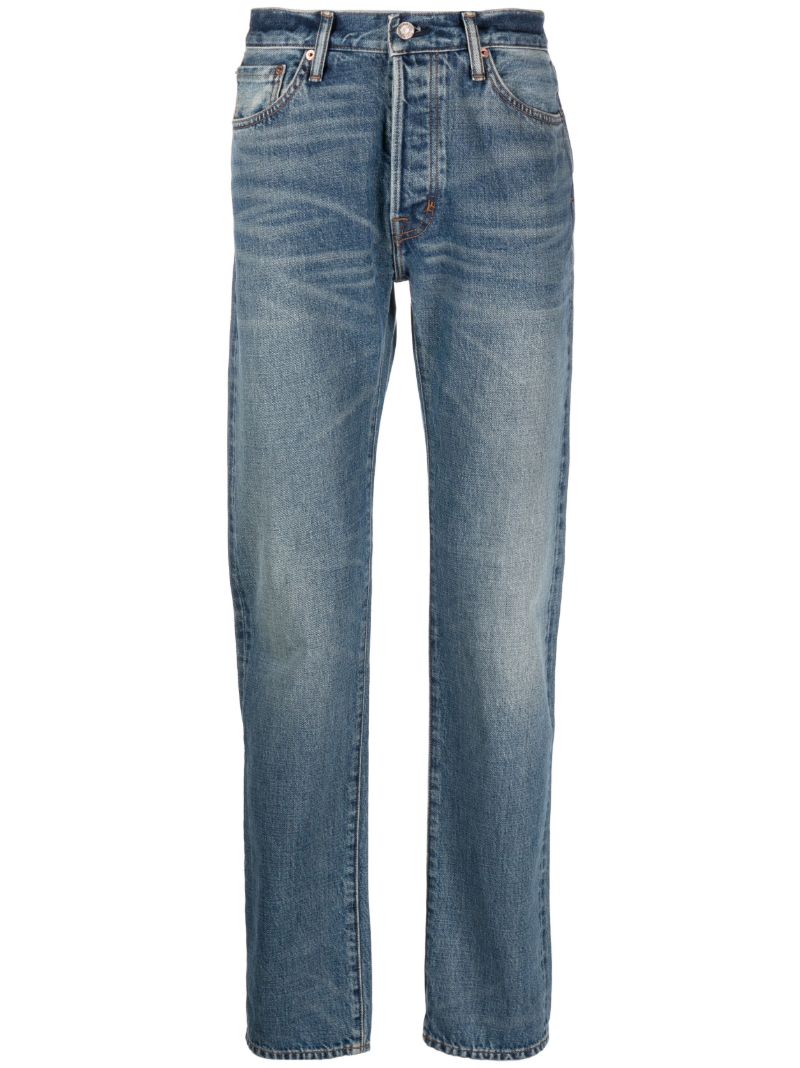 Blue Straight-leg Jeans
