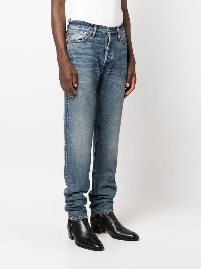 Blue Straight-leg Jeans