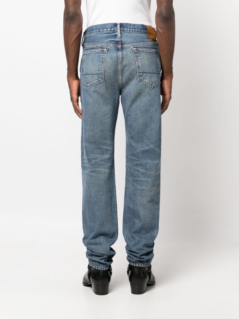 Blue Straight-leg Jeans