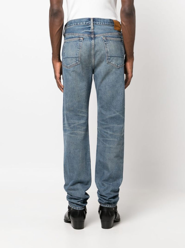Blue Straight-leg Jeans