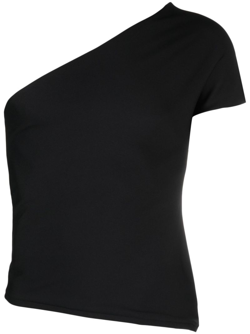 Black One-shoulder T-shirt