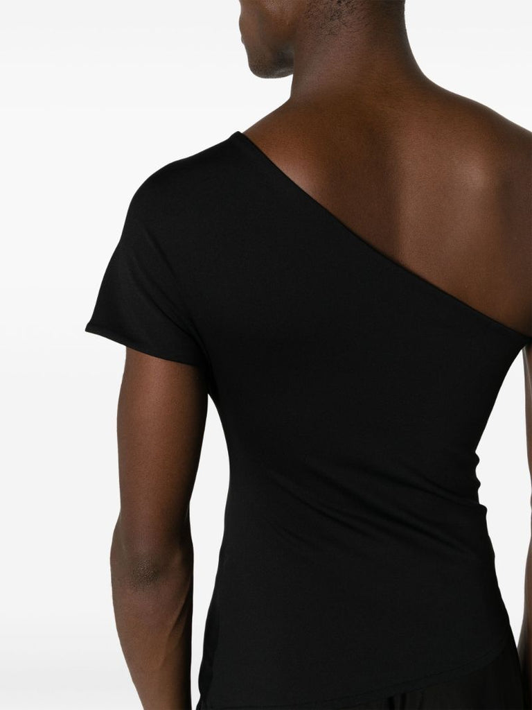 Black One-shoulder T-shirt