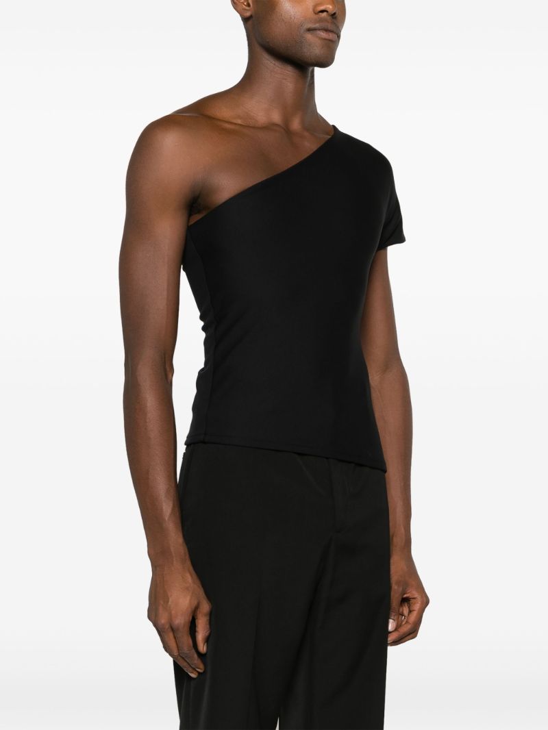 Black One-shoulder T-shirt