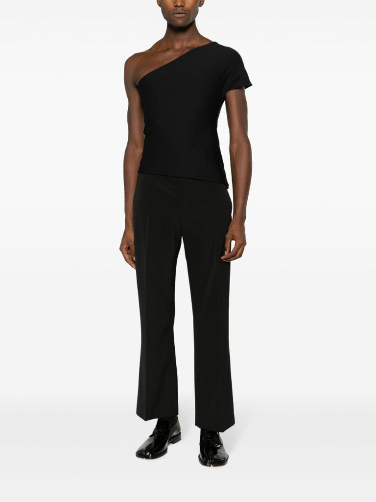Black One-shoulder T-shirt