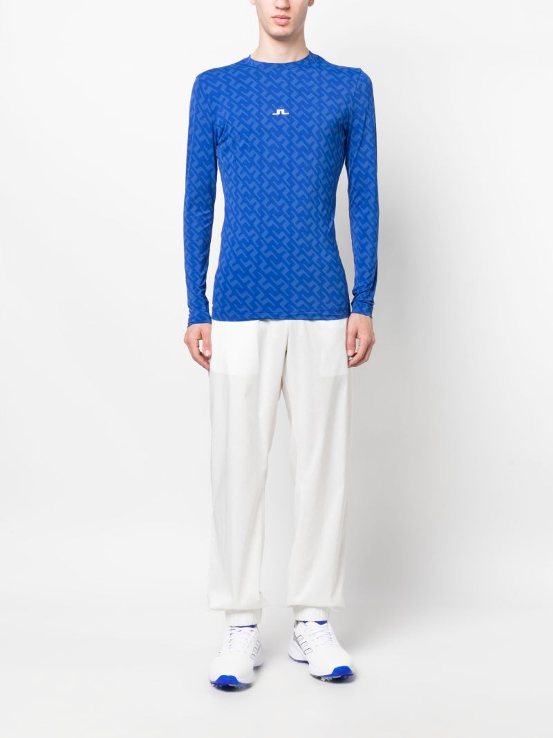 Blue Thor Long Sleeve Logo Print Top