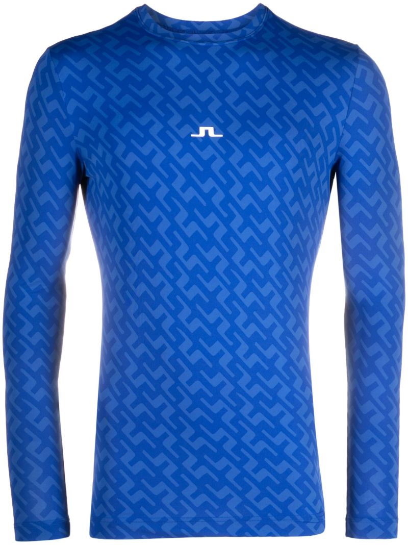 Blue Thor Long Sleeve Logo Print Top