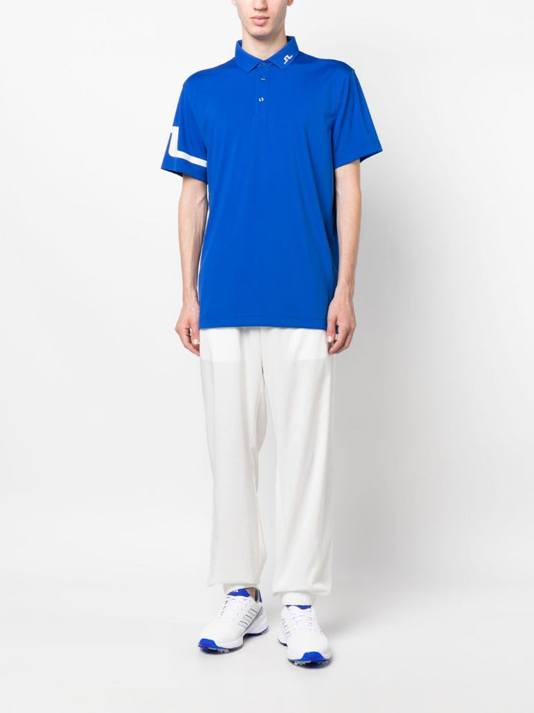 Blue Heath Logo Print Polo Shirt