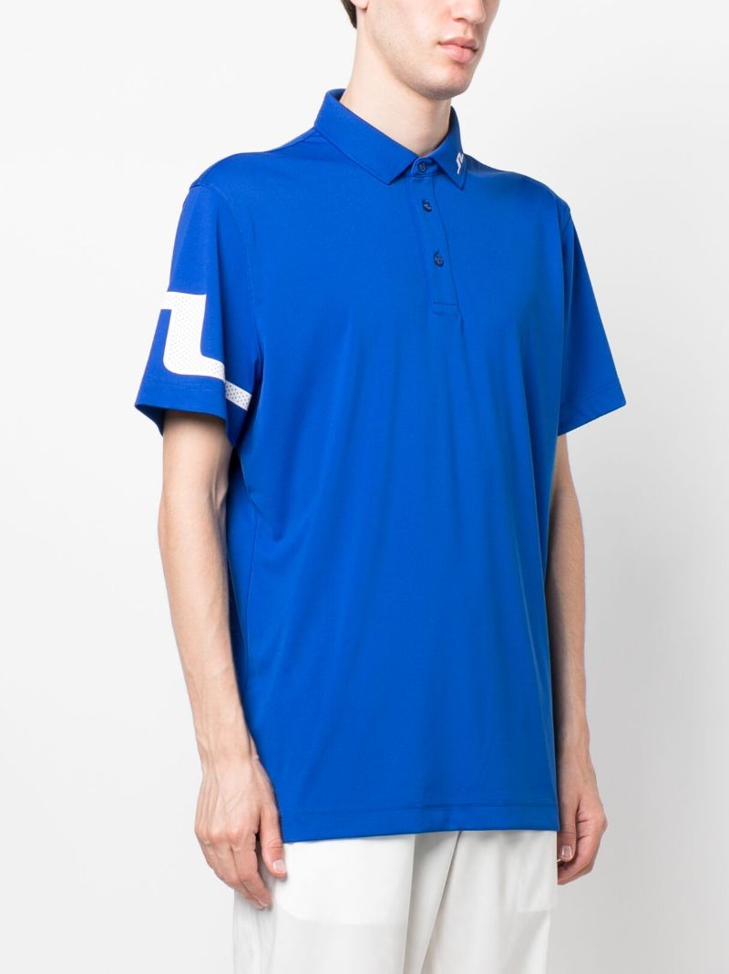 Blue Heath Logo Print Polo Shirt