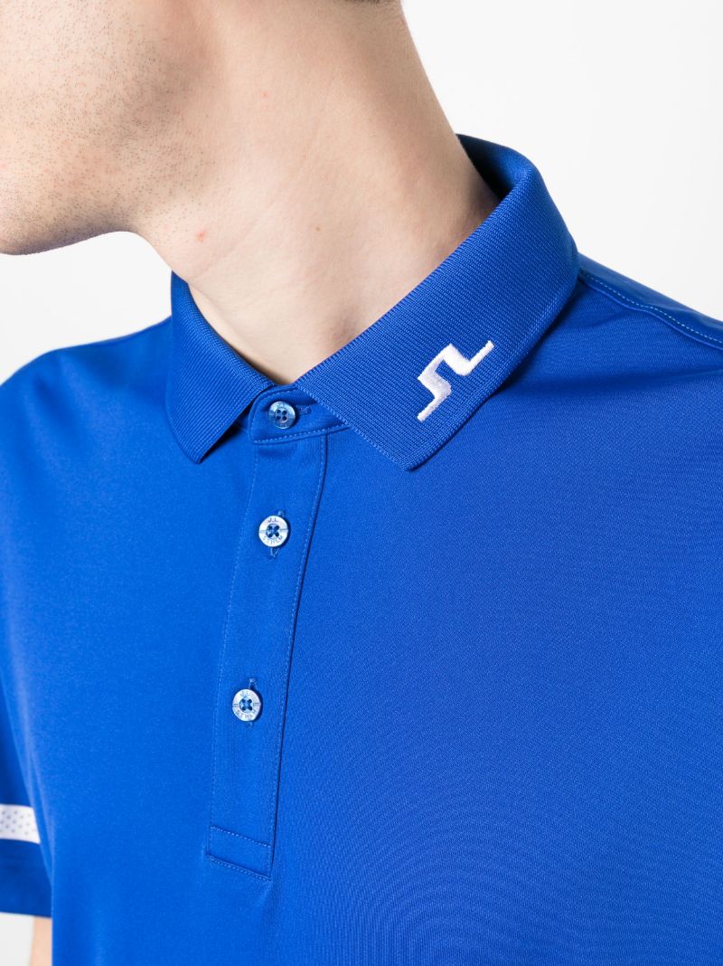 Blue Heath Logo Print Polo Shirt