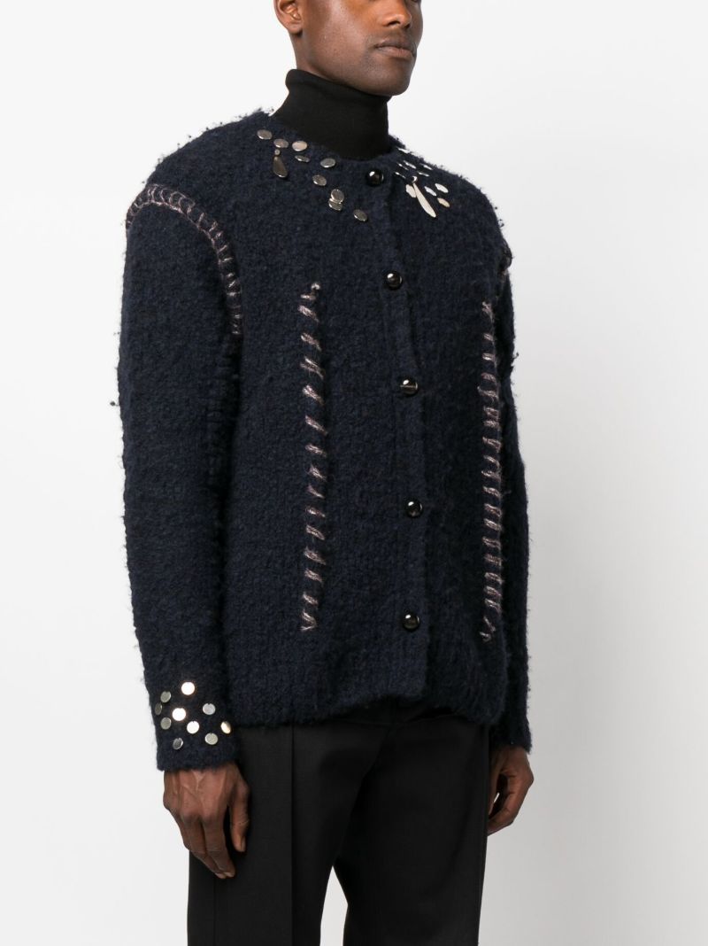 Blue Hankford Embellished Cardigan