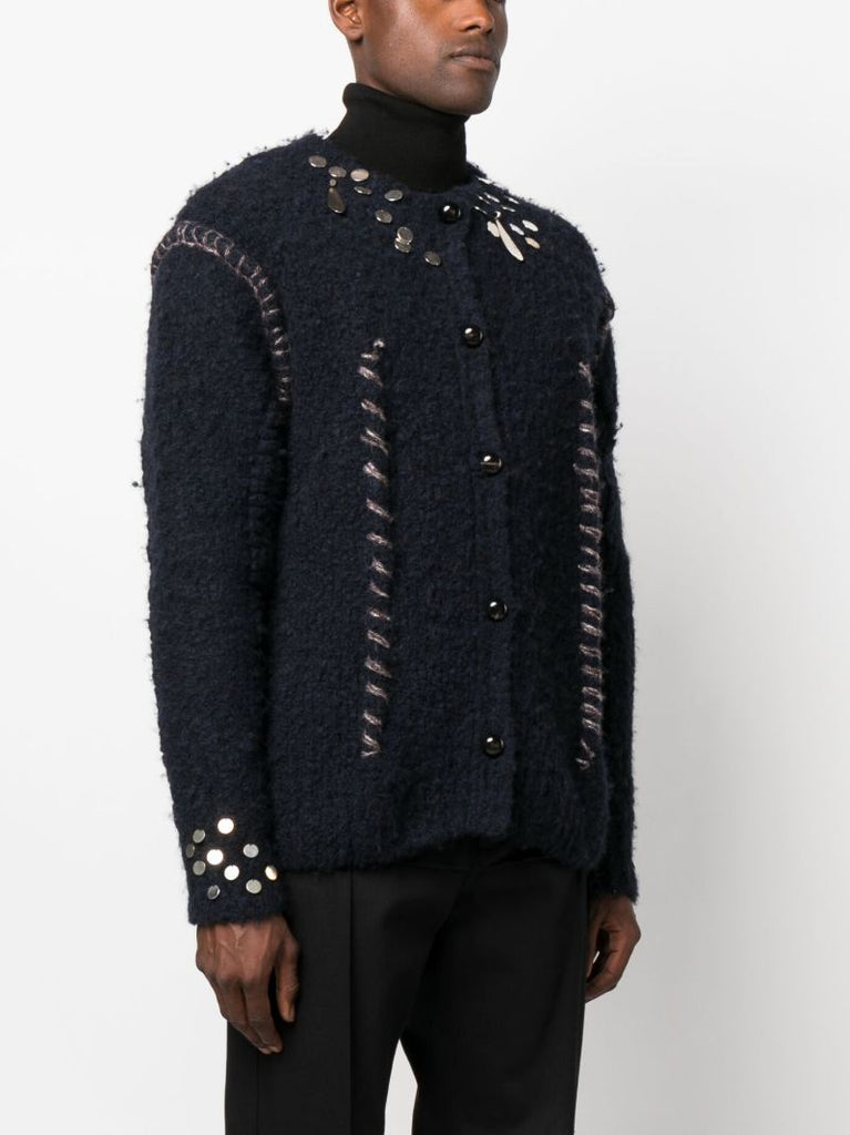 Blue Hankford Embellished Cardigan