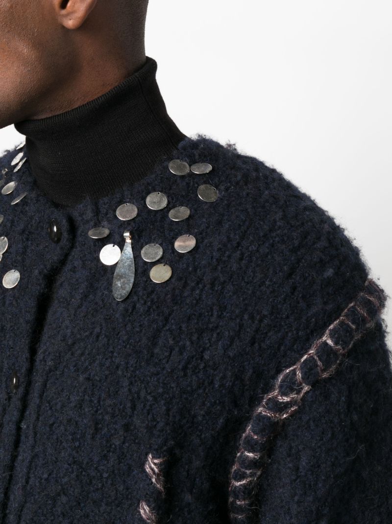 Blue Hankford Embellished Cardigan