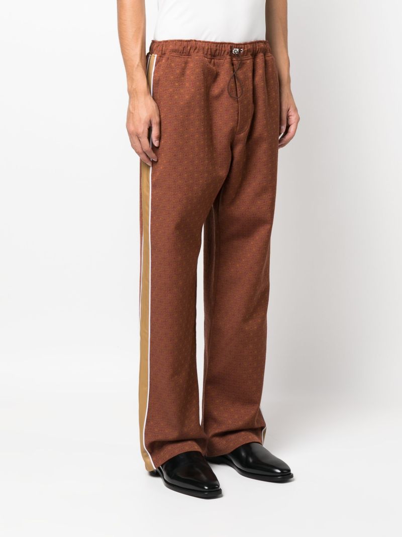 Brown Safari Jacquard Wide-leg Trousers