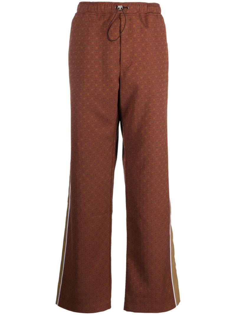 Brown Safari Jacquard Wide-leg Trousers