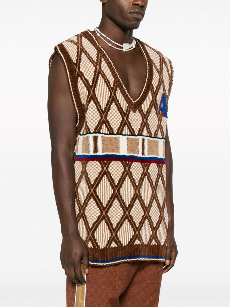 Brown Kingpin Knitted Vest
