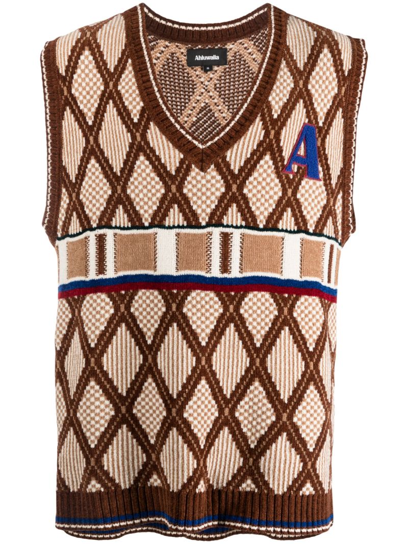 Brown Kingpin Knitted Vest