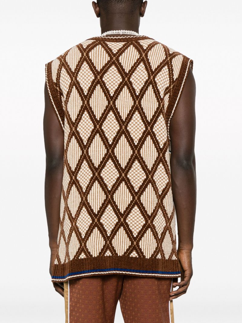 Brown Kingpin Knitted Vest