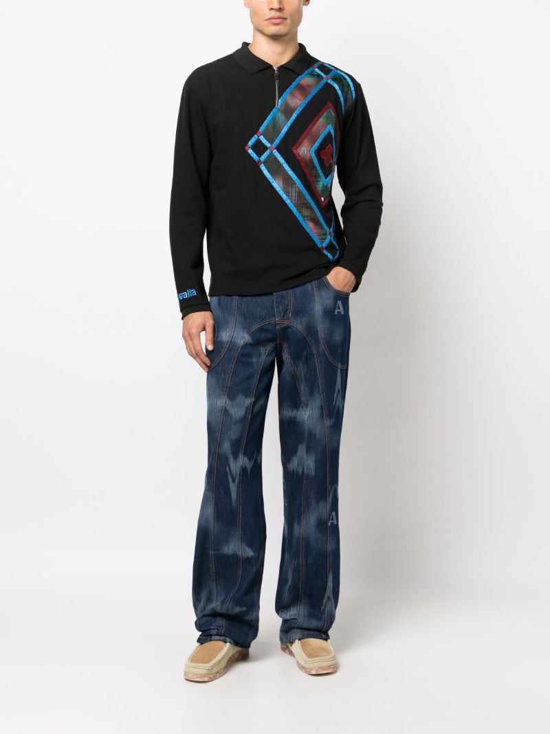 Blue Signature Wide-leg Jeans