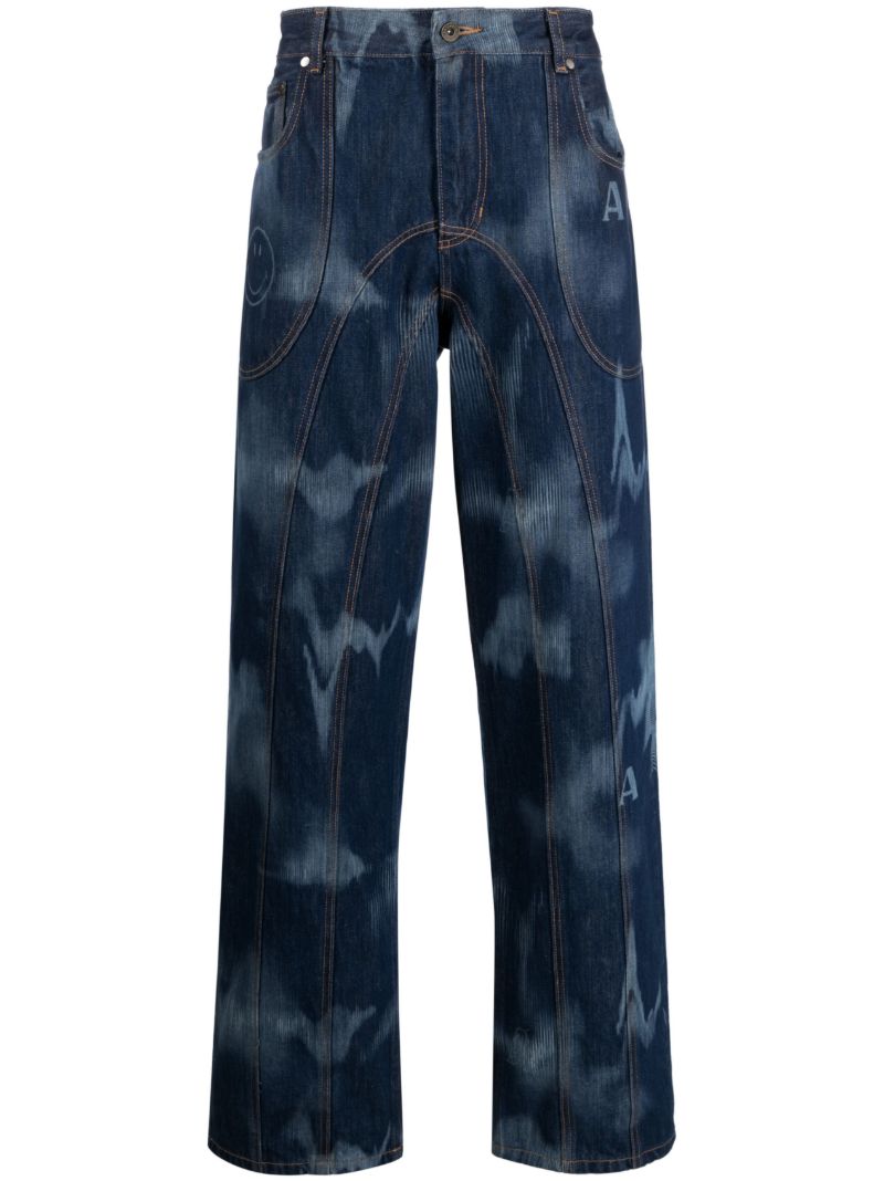 Blue Signature Wide-leg Jeans