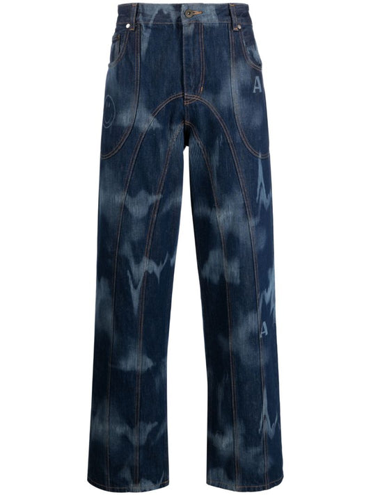 Blue Signature Wide-leg Jeans