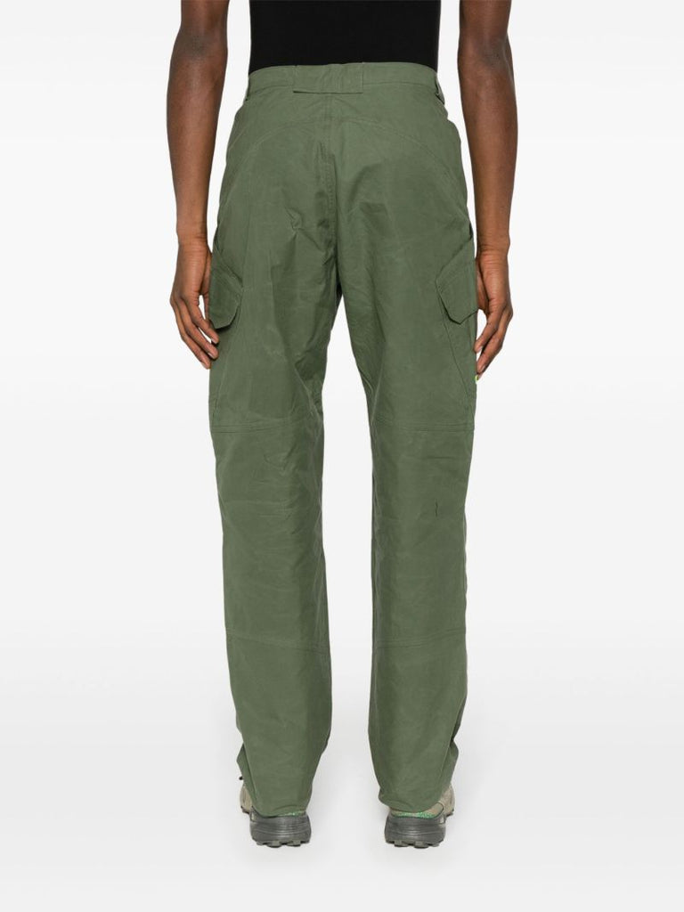 Green Logo-embroidery Cargo Trousers