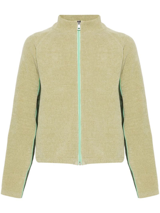 Green Chenille Track Jacket