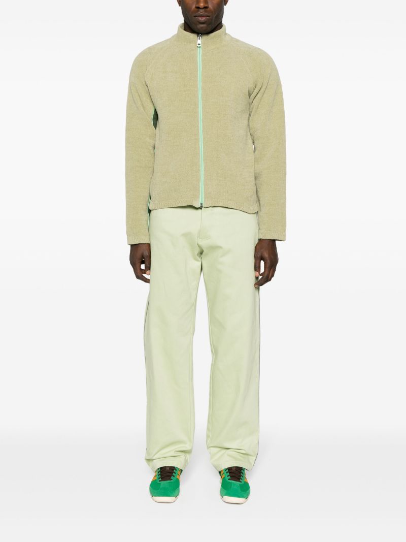Green Chenille Track Jacket