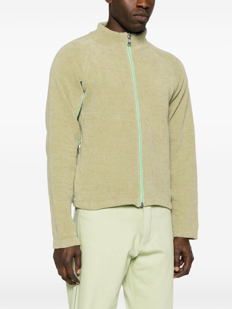 Green Chenille Track Jacket