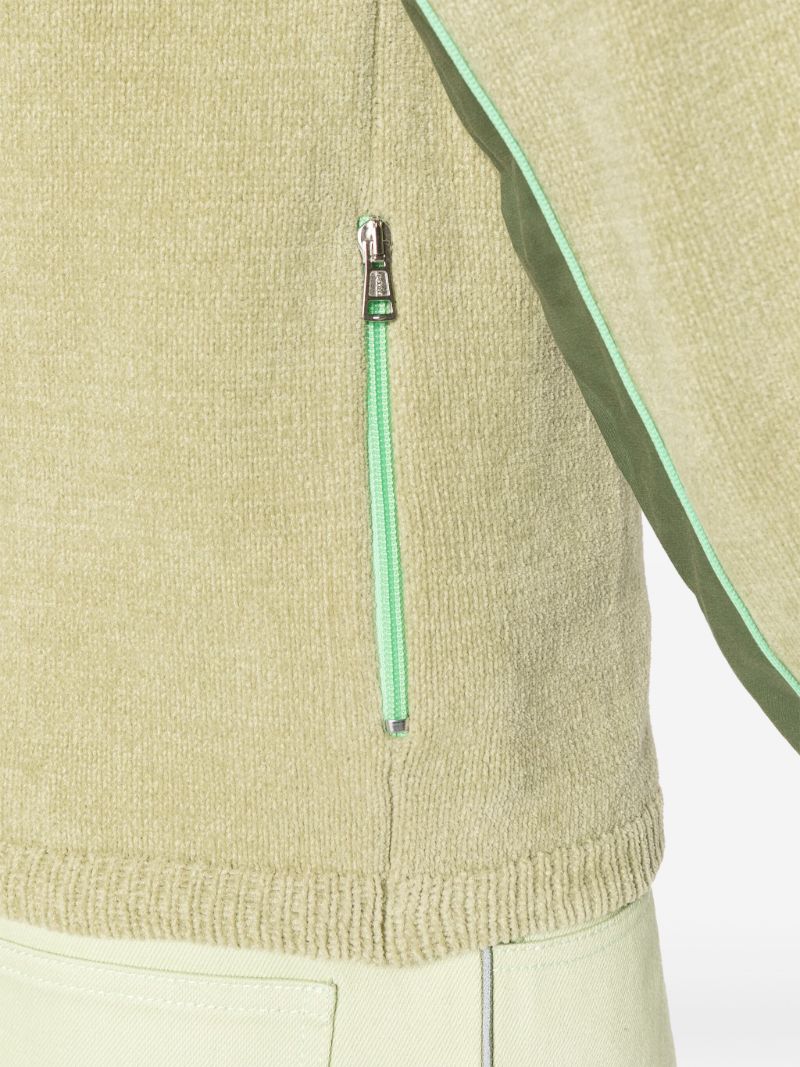 Green Chenille Track Jacket
