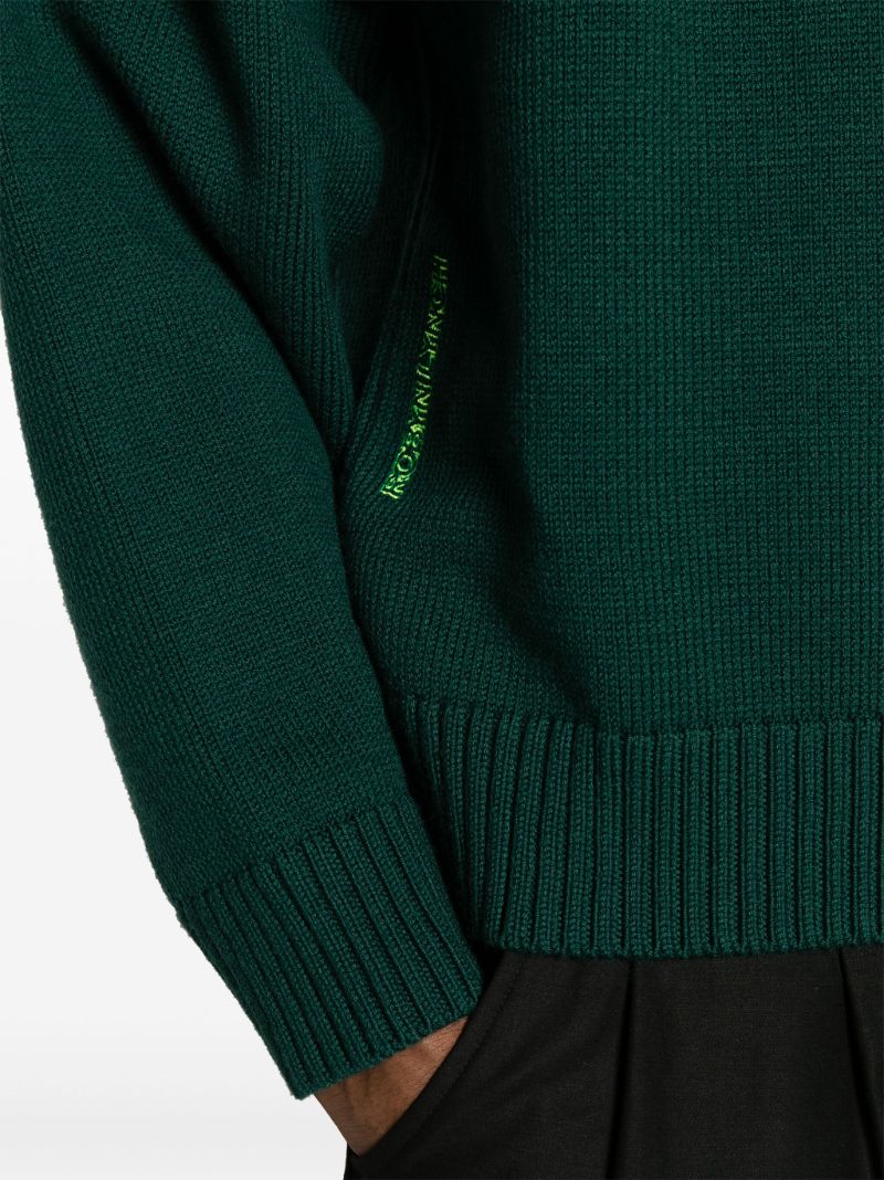 Green Merino Wool Sweater