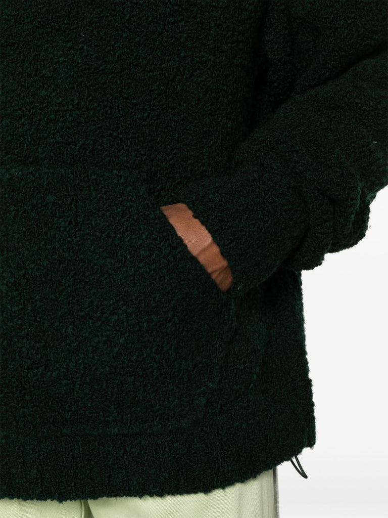 Green 3d Merino Wool Hoodie