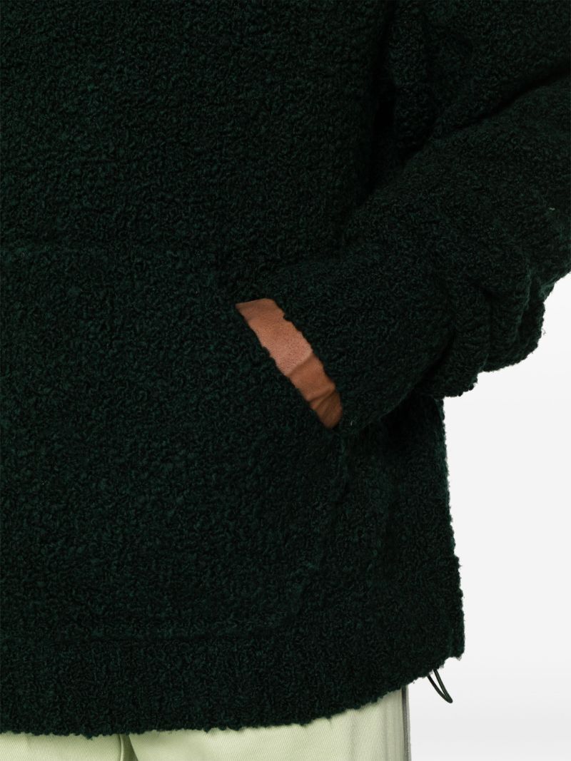 Green 3d Merino Wool Hoodie