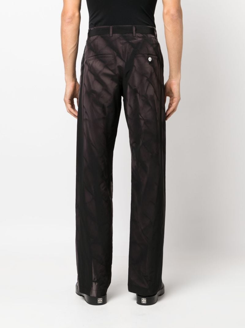 Black Belted Straight-leg Trousers