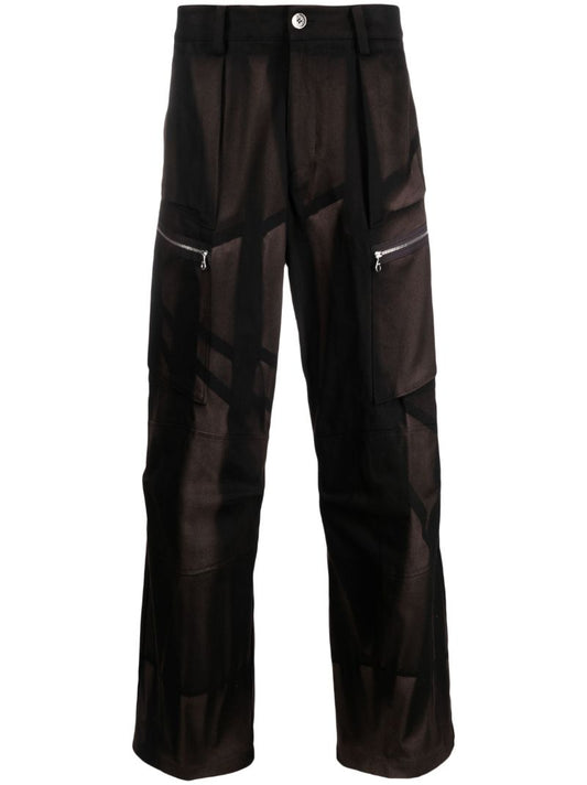 Black Sunbleached Straight-leg Trousers