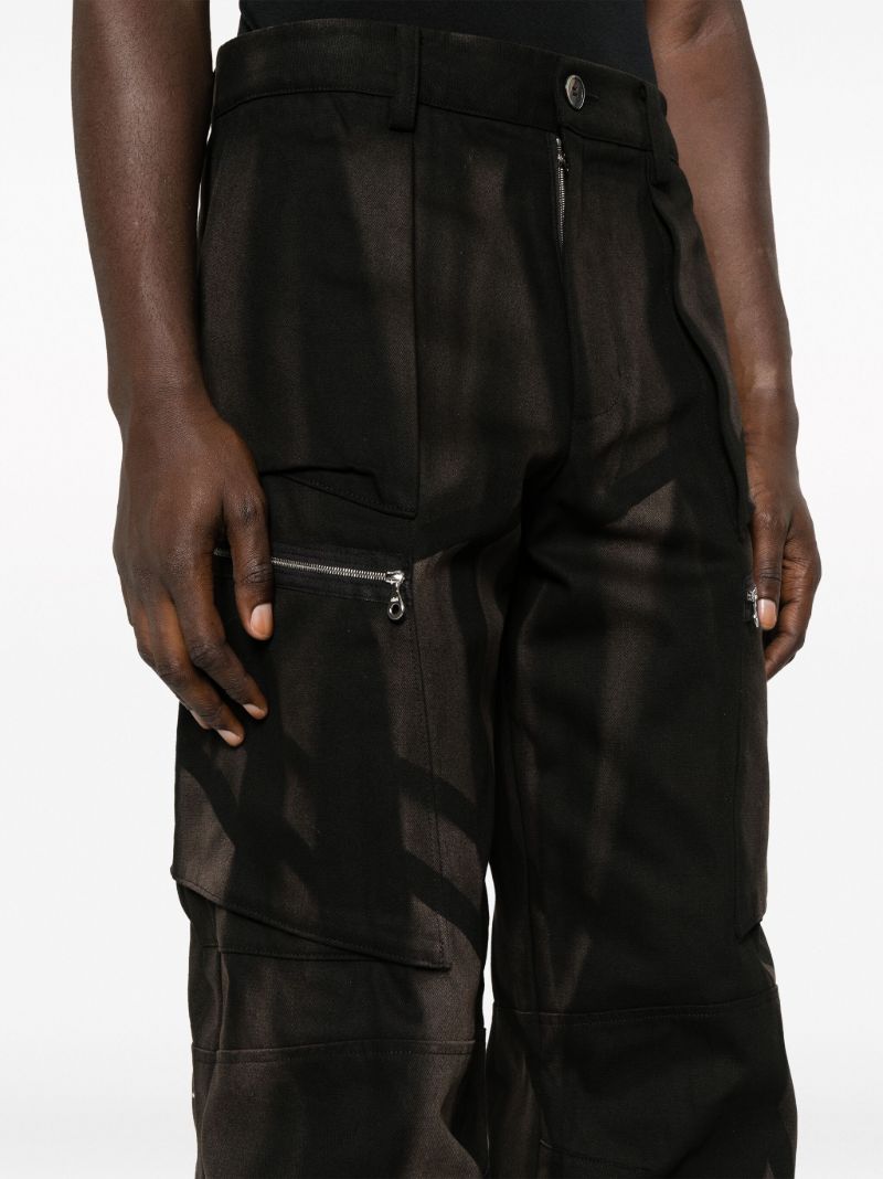 Black Sunbleached Straight-leg Trousers