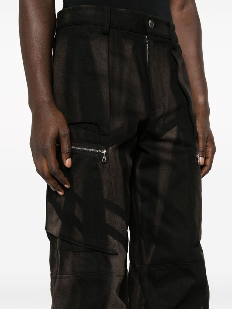 Black Sunbleached Straight-leg Trousers