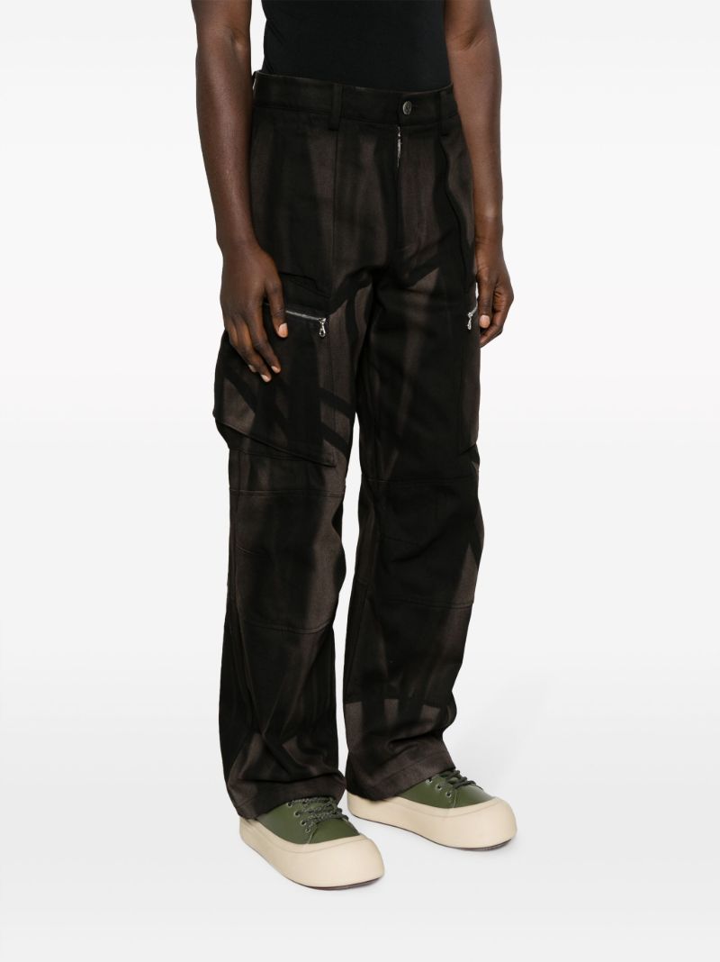 Black Sunbleached Straight-leg Trousers