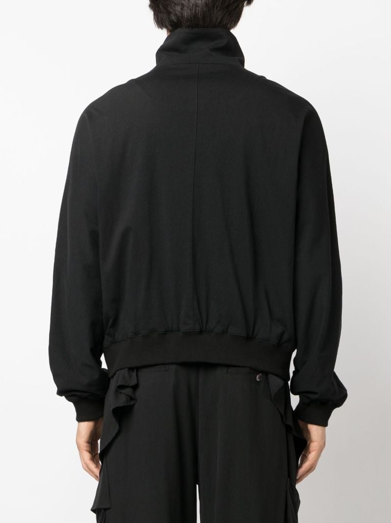 Black Draped Cotton Jacket