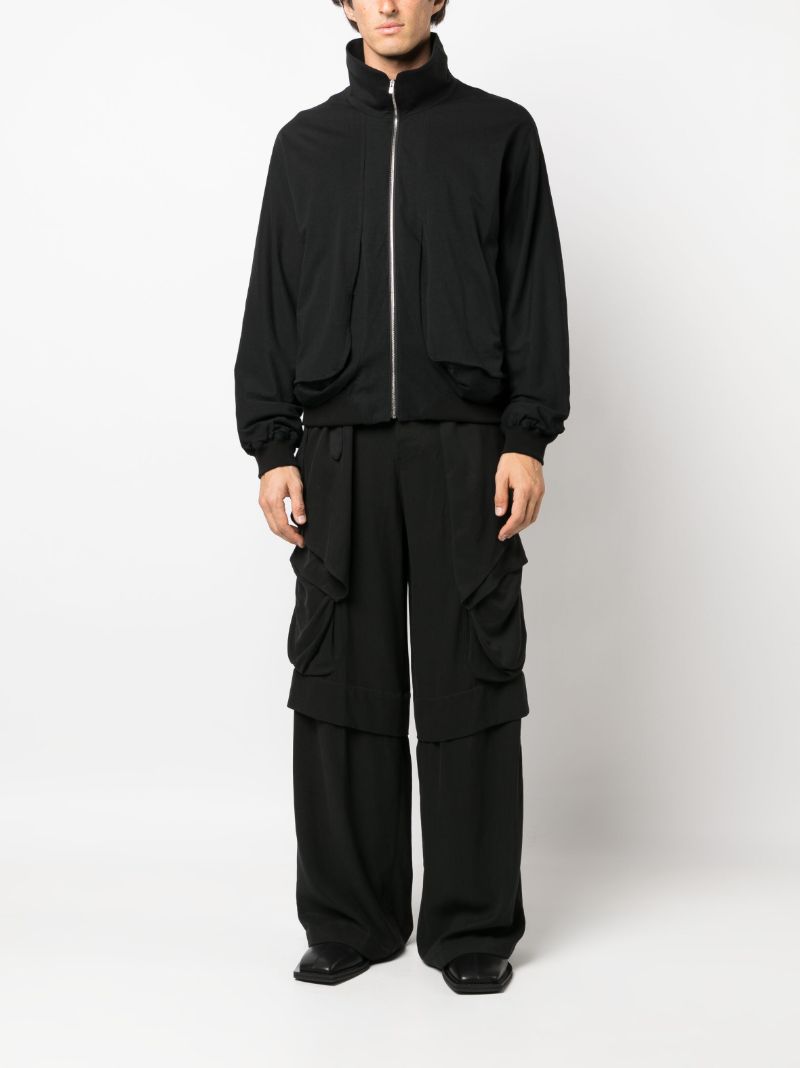 Black Draped Cotton Jacket