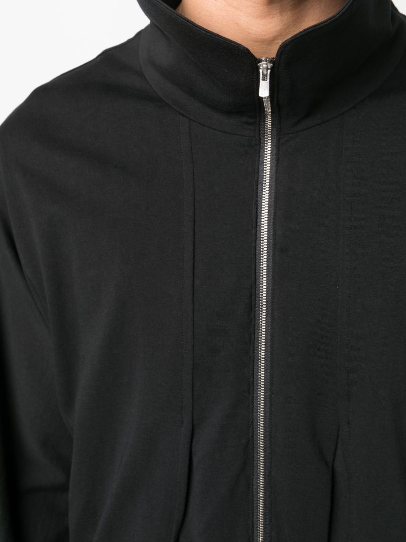 Black Draped Cotton Jacket