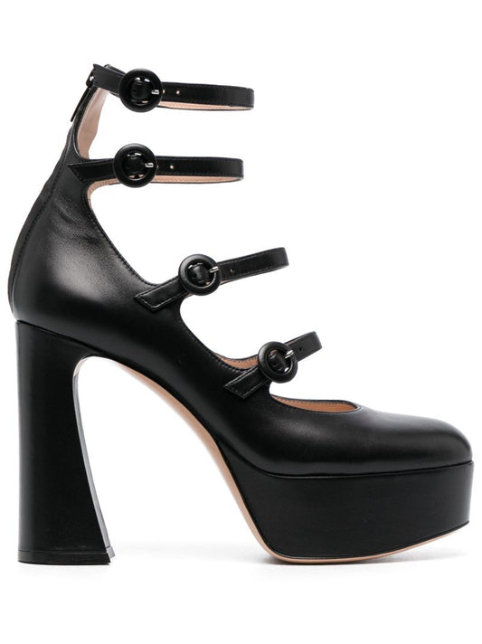 Black 120 Mary Jane Platform Pumps